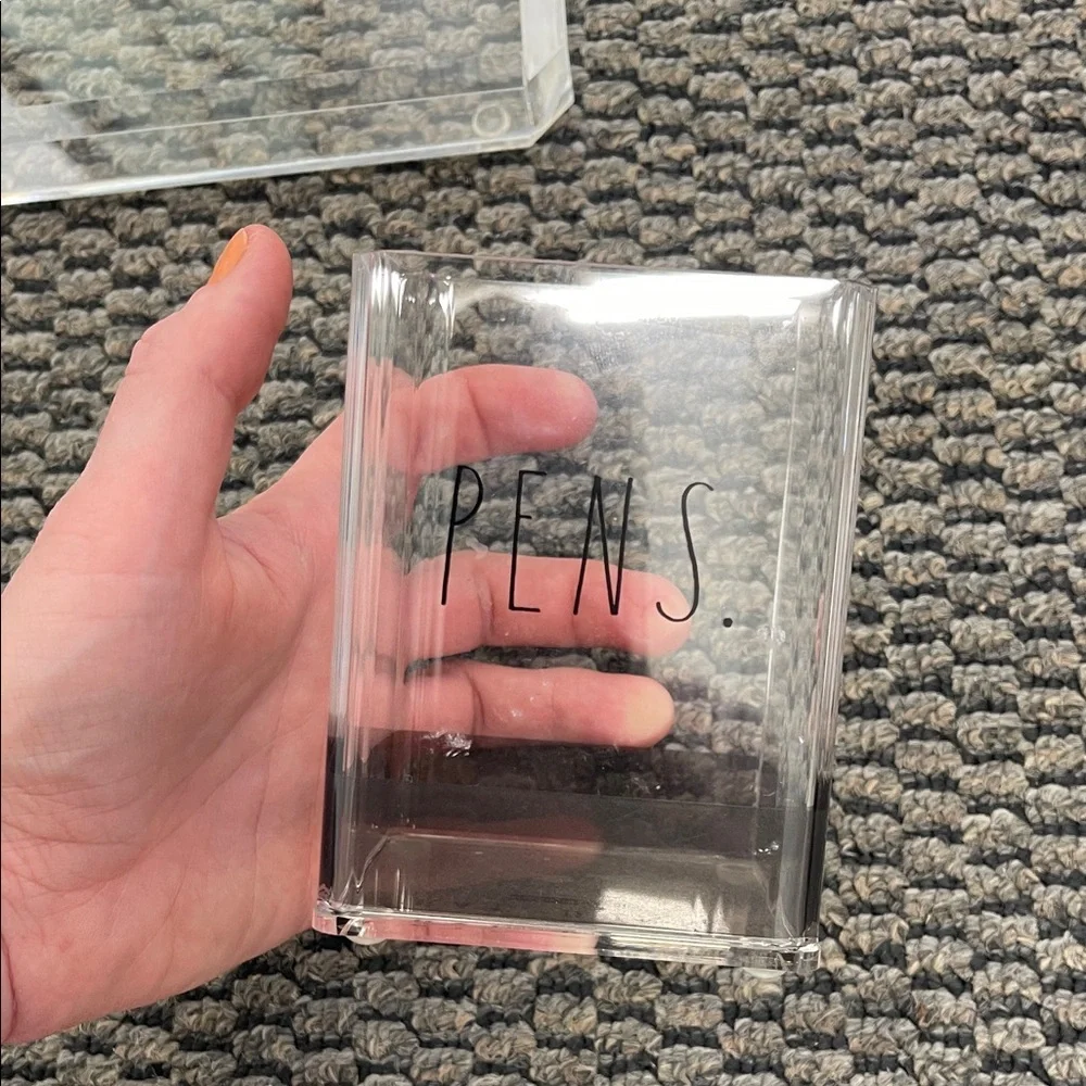 Clear Acrylic Desk Organizer Set - Pens Holder Included